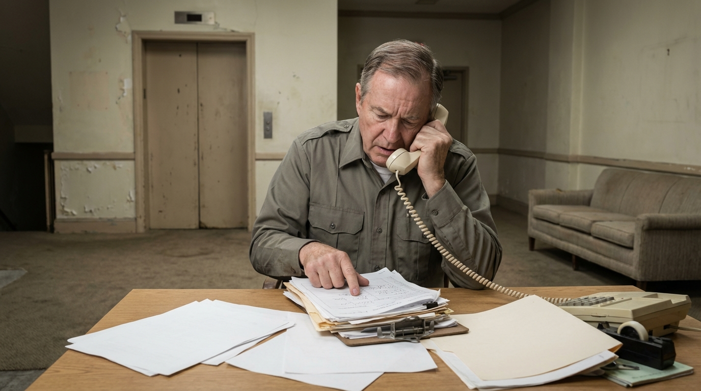 Sistema de controlador de acesso integrado com catracas em uma recepção corporativa.