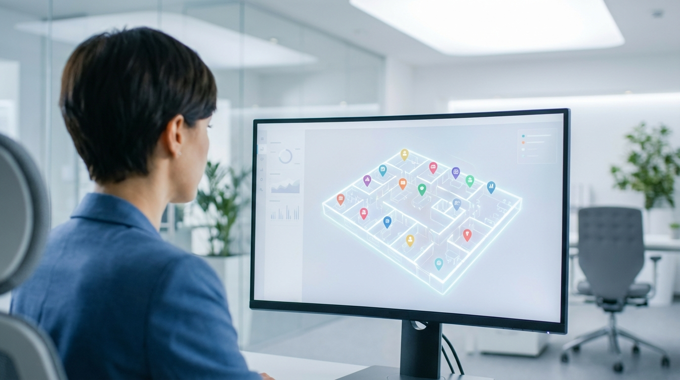 Catraca eletrônica com leitor de QR code em um lobby de edifício corporativo, otimizando o controle de acesso de visitantes.