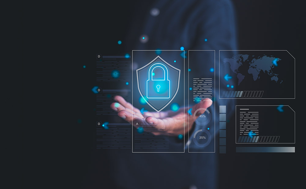 Profissional de segurança monitorando um sistema de controle de acesso em 2026