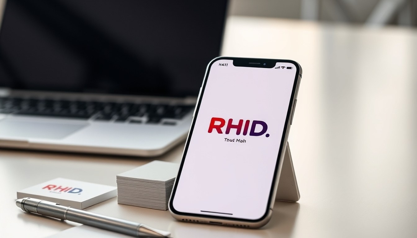 A smartphone showing the RHiD app's main screen — RHiD Control iD: O App de Ponto para Celular que Funciona